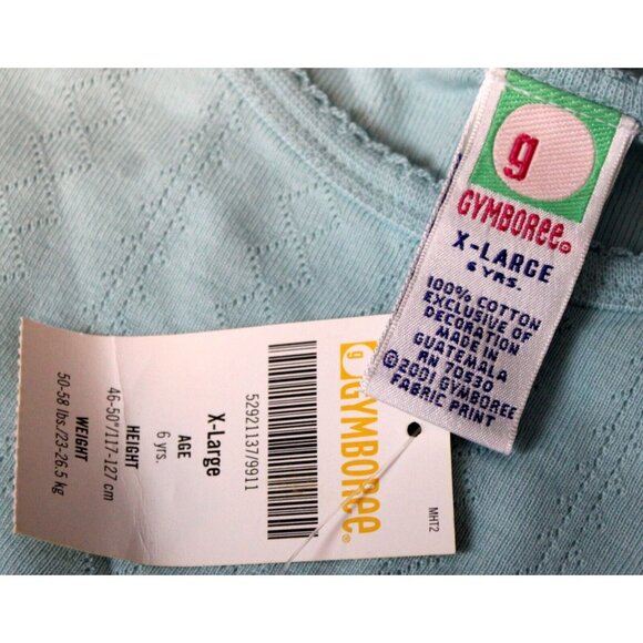 NEW 2001 Gymboree Sweet Chic Light Blue Shirt Stripe Diamond Long sleeve Sz XL 6 - Picture 5 of 5